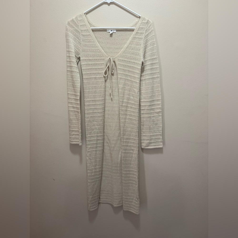BP Nordstrom Cream Long Sleeved Knit Cardigan